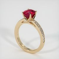 2.09 Ct. Ruby Ring, 14K Yellow Gold 2