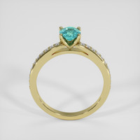 1.12 Ct. Greenish Blue Sapphire Ring, 14K Yellow Gold 3
