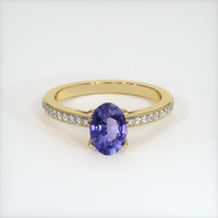0.85 Ct. Sapphire Ring, 14K Yellow Gold 1