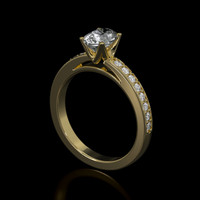 1.04 Ct. Sapphire Ring, 14K Yellow Gold 2