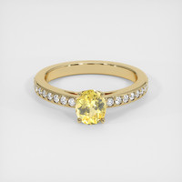 0.84 Ct. Yellow Sapphire Ring, 14K Yellow Gold 1