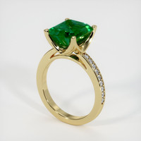 4.89 Ct. Emerald Ring, 18K Yellow Gold 2