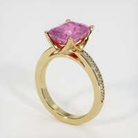 6.02 Ct. Pink Sapphire Ring, 18K Yellow Gold 2