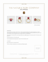 Ruby Ring 9.21 Ct. 18K Yellow Gold Appraisal
