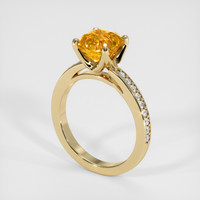 3.21 Ct. Yellow Sapphire Ring, 18K Yellow Gold 2