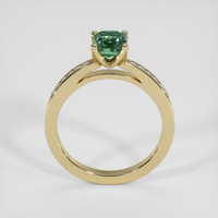 1.37 Ct. Bluish Green Sapphire Ring, 18K Yellow Gold 3