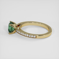 1.37 Ct. Bluish Green Sapphire Ring, 18K Yellow Gold 4