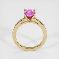 1.62 Ct. Pink Sapphire Ring, 18K Yellow Gold 3