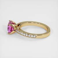 1.62 Ct. Pink Sapphire Ring, 18K Yellow Gold 4