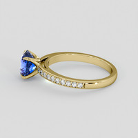 2.10 Ct. Blue Sapphire Ring, 18K Yellow Gold 4