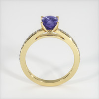 0.85 Ct. Bluish Purple Sapphire Ring, 18K Yellow Gold 3