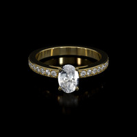 1.04 Ct. Sapphire Ring, 18K Yellow Gold 1