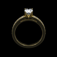 1.04 Ct. Sapphire Ring, 18K Yellow Gold 3