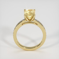 3.02 Ct. Orangish Yellow Sapphire Ring, 18K Yellow Gold 3