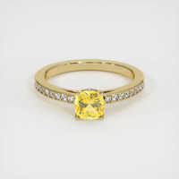 0.90 Ct. Sapphire Ring, 18K Yellow Gold 1