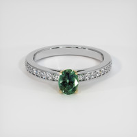 0.65 Ct. Gemstone Ring, 14K Yellow & White 1