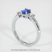 0.77 Ct. Sapphire Ring, Platinum 950 2
