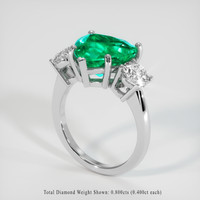 3.10 Ct. Emerald Ring, Platinum 950 2