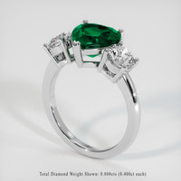 1.58 Ct. Emerald Ring, Platinum 950 2