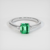 0.78 Ct. Emerald Ring, Platinum 950 1