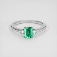 0.69 Ct. Emerald Ring, Platinum 950 1