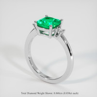 1.50 Ct. Emerald Ring, Platinum 950 2
