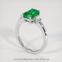 2.55 Ct. Emerald Ring, Platinum 950 2