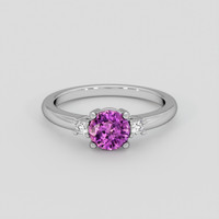 1.33 Ct. Pinkish Purple Sapphire Ring, Platinum 950 1