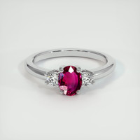 0.74 Ct. Ruby Ring, Platinum 950 1