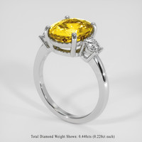 5.10 Ct. Yellow Sapphire Ring, Platinum 950 2