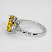5.10 Ct. Yellow Sapphire Ring, Platinum 950 4