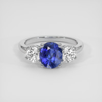 2.00 Ct. Blue Sapphire Ring, Platinum 950 1