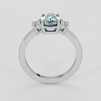 1.68 Ct. Bluish Green Sapphire Ring, Platinum 950 3