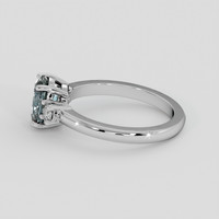 1.68 Ct. Bluish Green Sapphire Ring, Platinum 950 4