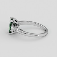 2.14 Ct. Bluish Green Sapphire Ring, Platinum 950 4