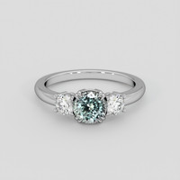 2.05 Ct. Greenish Blue Sapphire Ring, Platinum 950 1