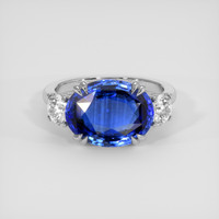 5.56 Ct. Blue Sapphire Ring, Platinum 950 1