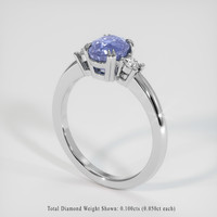 1.84 Ct. Blue Sapphire Ring, Platinum 950 2