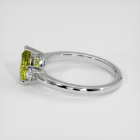 1.69 Ct. Greenish Yellow Sapphire Ring, Platinum 950 4