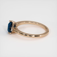 1.69 Ct. Greenish Blue Sapphire Ring, 14K Rose Gold 4
