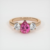 2.19 Ct. Pink Sapphire Ring, 14K Rose Gold 1