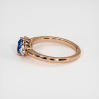 0.55 Ct. Blue Sapphire Ring, 14K Rose Gold 4
