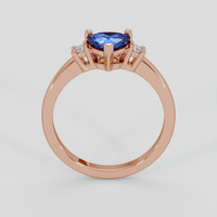 0.57 Ct. Blue Sapphire Ring, 14K Rose Gold 3