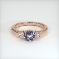 0.74 Ct. Sapphire Ring, 14K Rose Gold 1