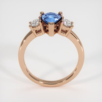 1.11 Ct. Blue Sapphire Ring, 18K Rose Gold 3