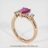 2.19 Ct. Sapphire Ring, 18K Rose Gold 2