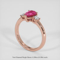 1.25 Ct. Pink Sapphire Ring, 18K Rose Gold 2