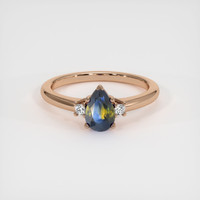 1.07 Ct. Bi Color Sapphire Ring, 18K Rose Gold 1