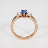 0.55 Ct. Blue Sapphire Ring, 18K Rose Gold 3