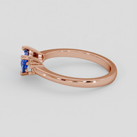 0.57 Ct. Blue Sapphire Ring, 18K Rose Gold 4